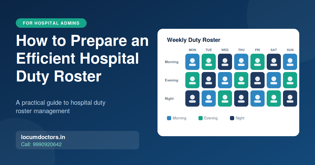 How to Prepare an Efficient Hospital Duty Roster: A Practical Guide for Hospital Administrators